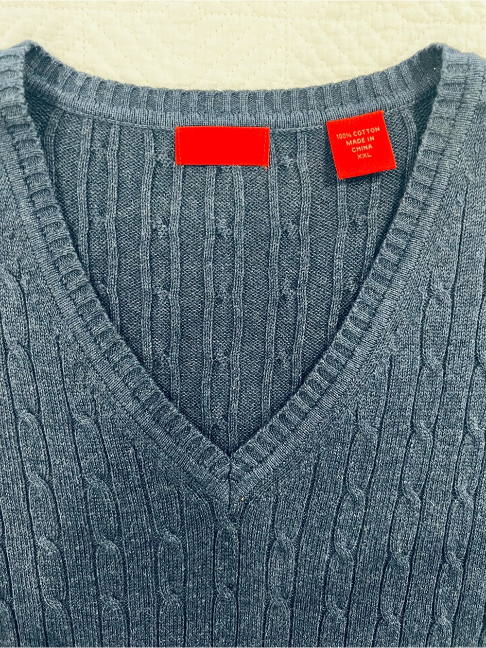 NWT IZOD Men's 2XL Navy Blue V-Neck Golf Sweater Vest